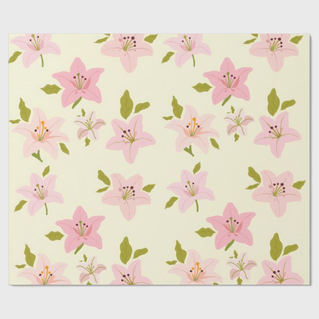 Papel de embrulho com padrão de jardim floral colo (Aberto)