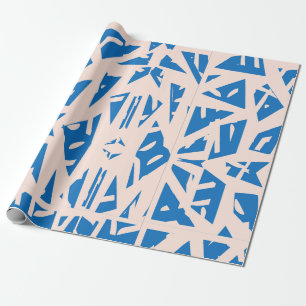 Papel de embrulho com padrão de triângulo azul