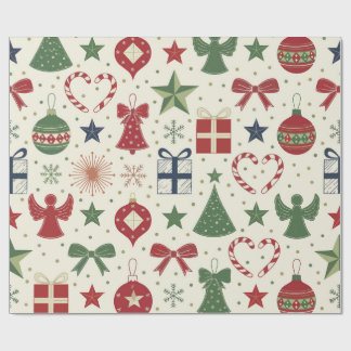 Papel de embrulho com padrão festivo de Natal