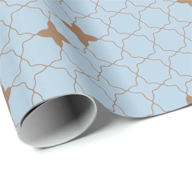 Papel de embrulho com padrão geométrico de quatro  (Ponta do rolo)