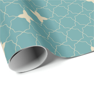 Papel de embrulho com padrão geométrico Quatrefoil