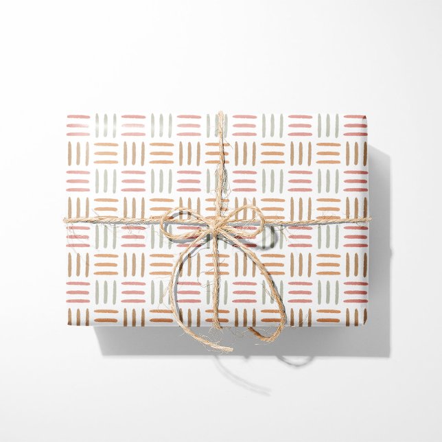 Papel de embrulho com padrão geométrico rosa linha (Criador carregado)