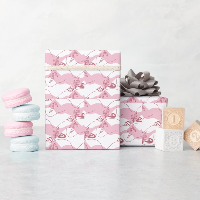 Papel de embrulho com padrão minimalista (Chá de bebê)