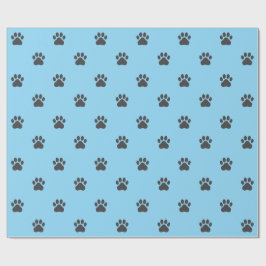 Papel de embrulho com padrão simples de pegadas de