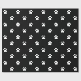 Papel de embrulho com padrão simples de pegadas de