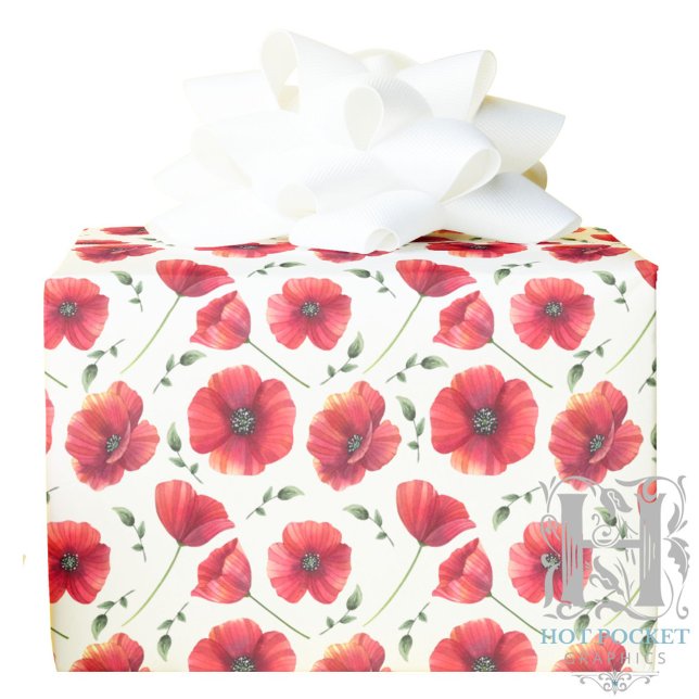 Papel de embrulho com papoulas (Criador carregado)