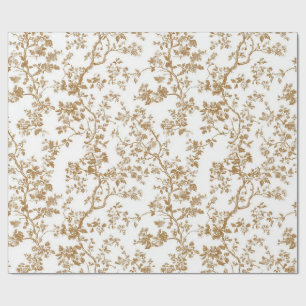 Papel de embrulho com raminhos florais em estilo c