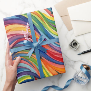 Papel de embrulho com redemoinho de aquarela em ar