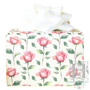 Papel de embrulho com rosas