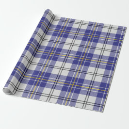 Papel de embrulho com tartã azul do Clan MacPherso