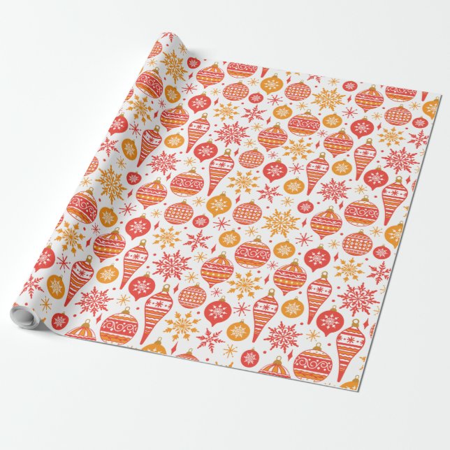 Papel de embrulho com tema de Natal Vermelho (Desenrolado)