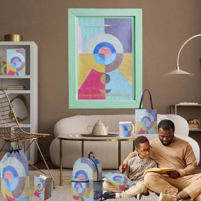 Papel de embrulho concêntrico (Get the full "Concentric" collection at: https://bit.ly/SmartArtZazzle. )