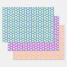 Papel de embrulho conchas de vieira vibrantes