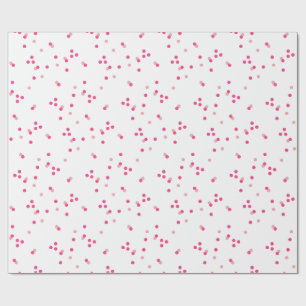 Papel de Embrulho Confete Rosa Festivo