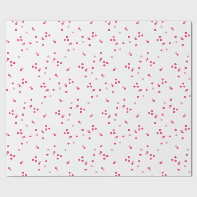 Papel de Embrulho Confete Rosa Festivo (Aberto)
