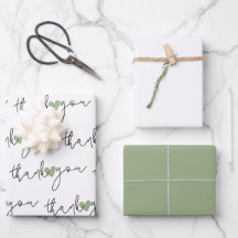 Papel de embrulho conjunto de 3 unidades White Gre