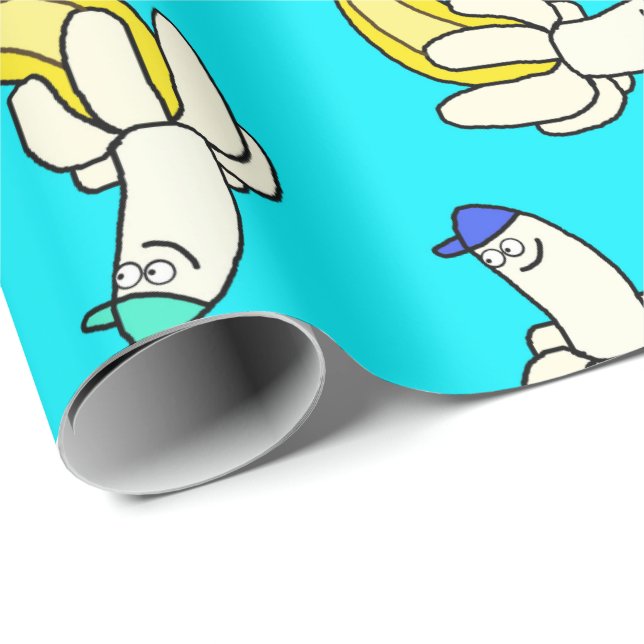 Papel de embrulho Cool Bananas (Ponta do rolo)