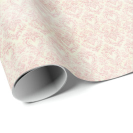 Papel de Embrulho Coquete Rosa Vintage