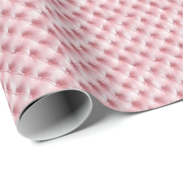 Papel de embrulho Coquette com diamante rosa vinta (Ponta do rolo)