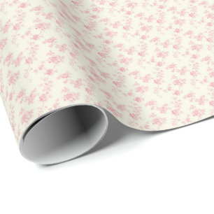 Papel de Embrulho Coquette Rosas Rosa Antigo