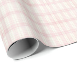 Papel de embrulho Coquette Xadrez Gingham Rosa Vin