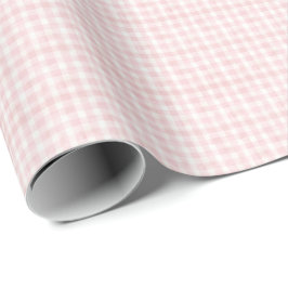 Papel de embrulho Coquette Xadrez Gingham Rosa Vin