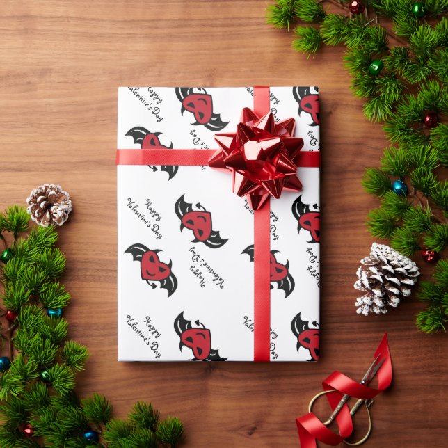 Papel de embrulho coração do diabo (Presente de Natal)