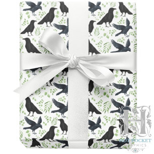 Papel de embrulho Corvo em Branco