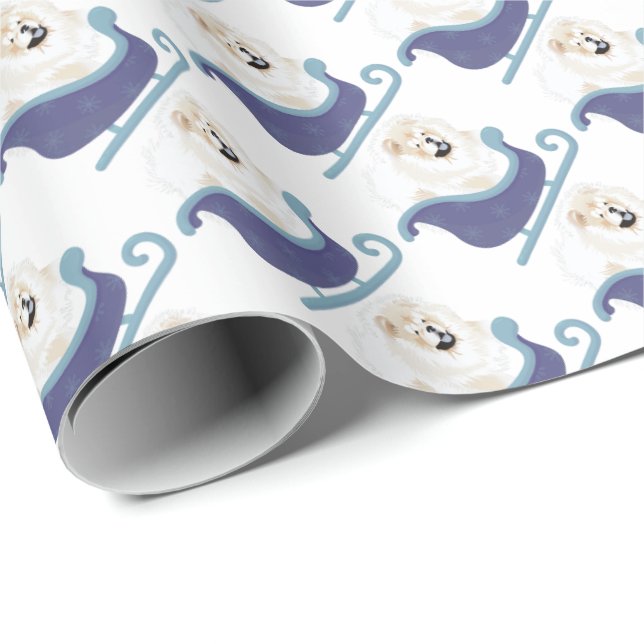 Papel de embrulho Cream Chow OVER THE RIVER (Ponta do rolo)