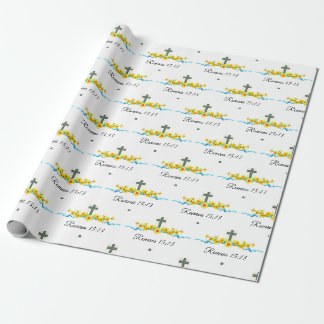 Papel de embrulho cristão Sunflower & Cross