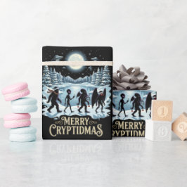 Papel de embrulho Cryptid Christmas Bigfoot Alien