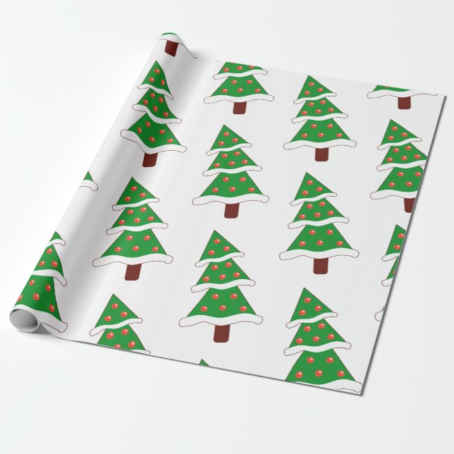 Papel de embrulho da árvore de Natal elegante! (Desenrolado)