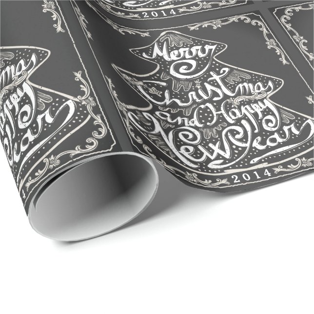 PAPEL DE EMBRULHO DA ÁRVORE DO QUADRO DO NATAL (Ponta do rolo)