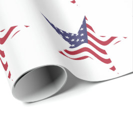 Papel de embrulho da bandeira americana estrela pa