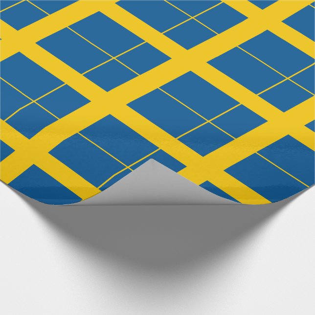 Papel de embrulho da bandeira da Suécia (Ponta)