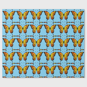 Papel de embrulho da borboleta monarca