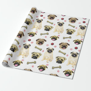 Papel de embrulho da Celebração Pug