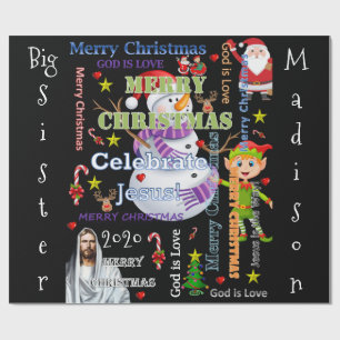 Papel de embrulho da Irmã Mais Velha de Natal Jesu