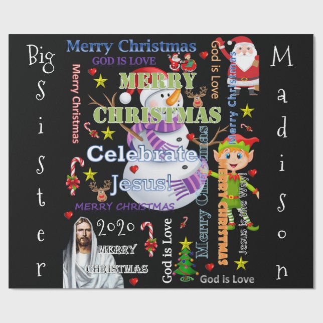 Papel de embrulho da Irmã Mais Velha de Natal Jesu (Aberto)