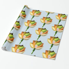 Papel de Embrulho da Menina das Flores - Personali