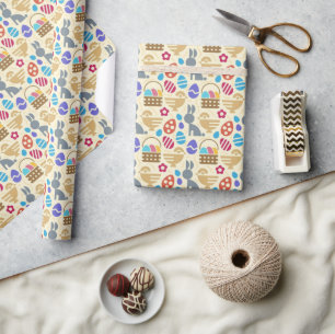 Papel de embrulho da Páscoa Primavera Nórdica
