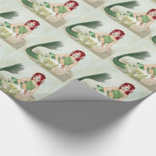 Papel de embrulho da sereia, rolo do papel de