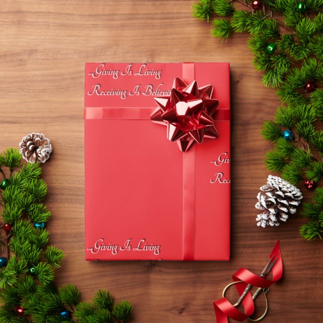 Papel de embrulho Dar é Viver (Presente de Natal)