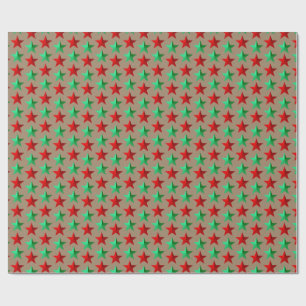 Papel de embrulho das estrelas vermelhas brilhante