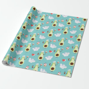 Papel de embrulho de abacate