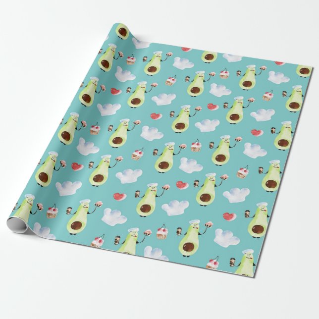 Papel de embrulho de abacate (Desenrolado)