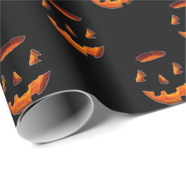Papel de embrulho de abóbora brilhante de Hallowee