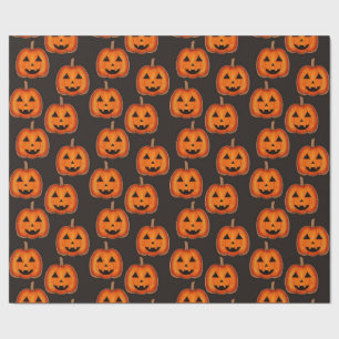 Papel de embrulho de abóbora Jack O Lantern fofo d