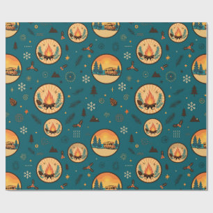 Papel de embrulho de acampamento de Natal Got To L