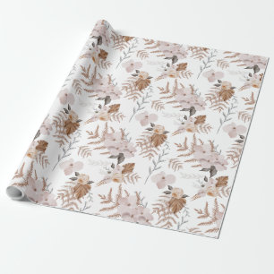 Papel de embrulho de aguarela floral